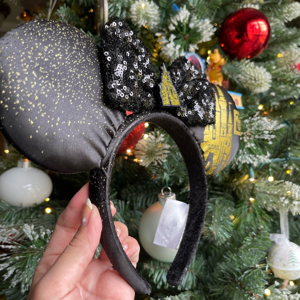 Minnie Ears Black and Gold - Picture 2 of 6
